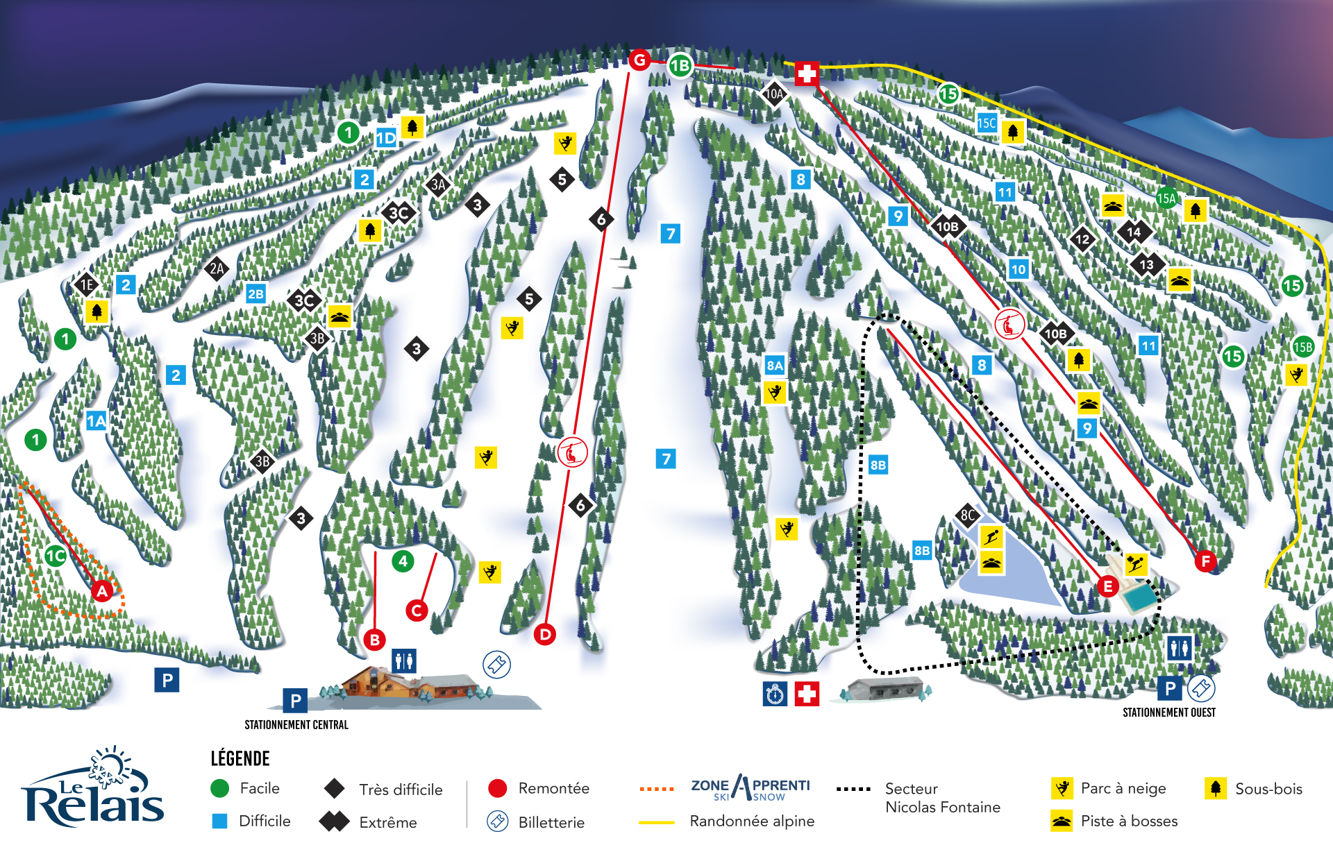 Pistes & conditions - Centre de ski Le Relais