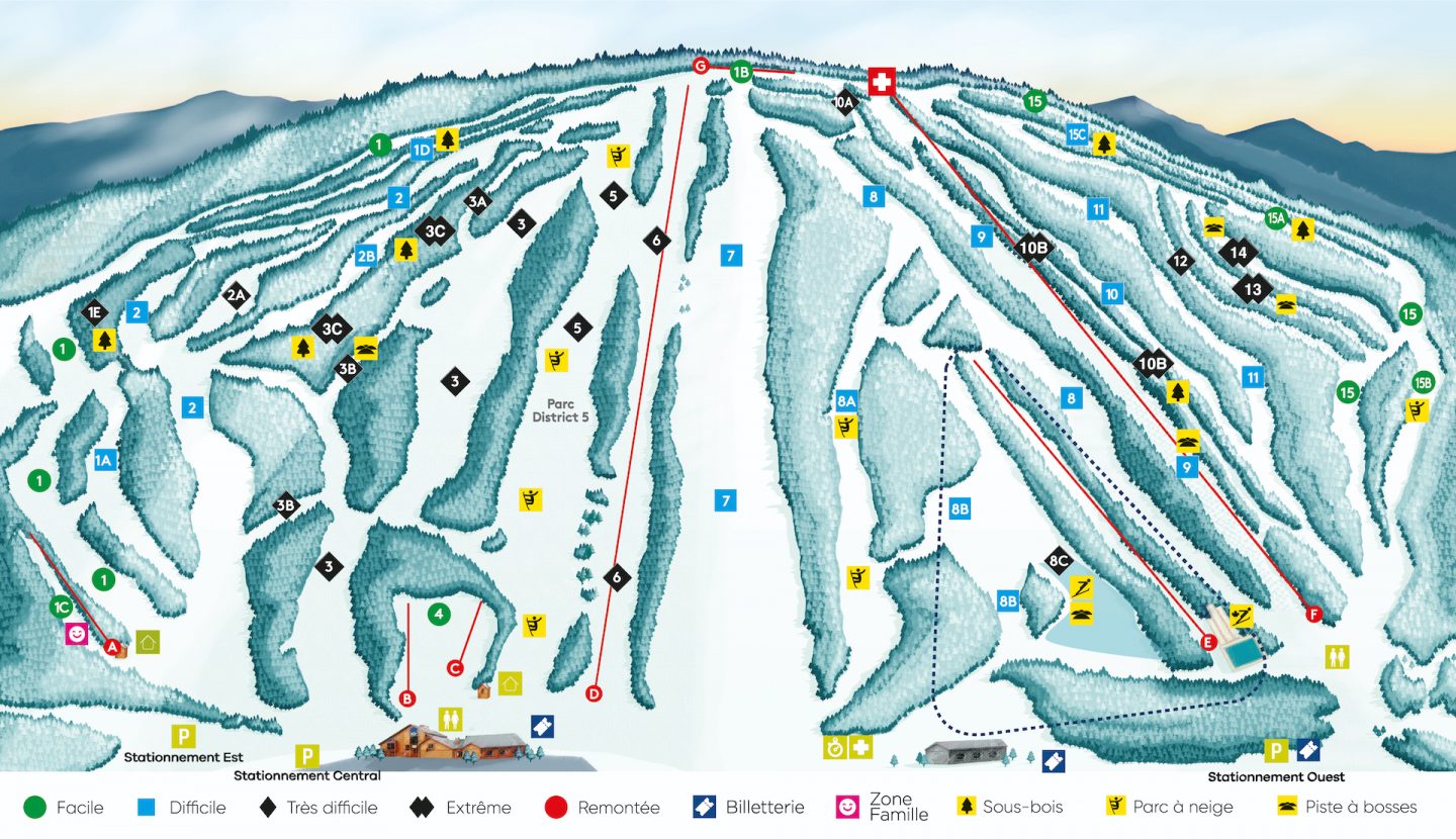 Carte des pistes du relais